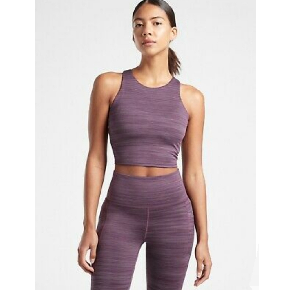 Athleta Conscious Space Dye Crop Violet Small